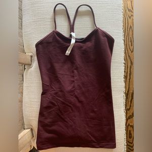 LULULEMON women’s maroon racer back tank top - clothing tag on - lightly worn